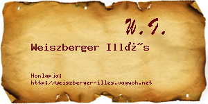 Weiszberger Illés névjegykártya